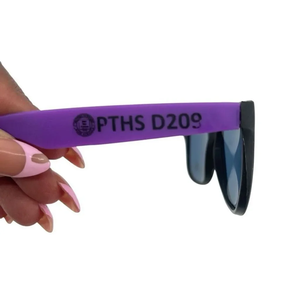 One Proviso PTHS D209 Black & Purple Rubberized Sunglasses – New, One Size